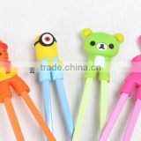 Fancy FDA silicone chopstick holders for kids funny chopsticks