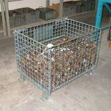 Folding Galvanized Wire Mesh Container thumbnail-5