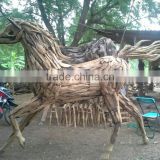 Driftwood horse sculpture
