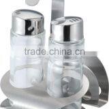 Factory Stainless Steel Condiment Glass Oval Oil and Vinegar Bottle Holder thumbnail-5