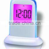 Promotional Push Panel 7-Color Changing LCD Clock thumbnail-1