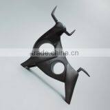 Resin Matt Black Interior Decorative Bull Statue thumbnail-2