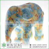 Adorable Customized Hot Decoration Hand Painted OEM Art Decor Cute Novelty Ceramic Elephant Piggy Bank thumbnail-2