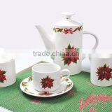 17pcs Promotional Ceramic Coffee Service Set With Sugar and Creamer Pot thumbnail-5