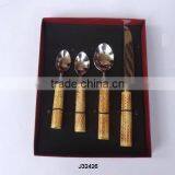 Steel Cutlery Set Mirror Polished With Bone Handle in Curving thumbnail-1