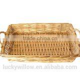 Handwoven Wicker Hamper Tray thumbnail-1