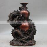 New Products Brass Dragon Statue Flower Vase for Hom Decor thumbnail-1