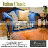 YB69 Italian Style Luxury Carved Living Room Furniture Classic Soild Wood Sofa thumbnail-4