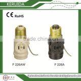 plastic screw electric light holder/lampholder with chain E26 E27