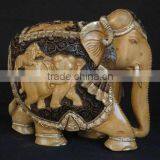 Wood Carving of Elephant's Sculpture-B thumbnail-1