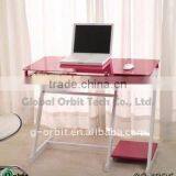 Single Colorful Glass Staples Computer Desk thumbnail-4