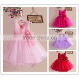 2015 Free Shipping Sleeveless Flower Girl Dancing Dress Party Baby Girl Christening Dress Kids Baby Birthday Christmas Dresses thumbnail-1