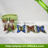 Butterfly Design Ceramic Flower Pot thumbnail-1