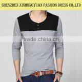 Custom V-neck Long Sleeves t Shirt for Men Print With Your Logo thumbnail-2