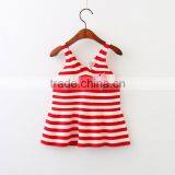 High Quality Autumn Children Clothing Girls Striped V Neck Sleeveless Sweater Vest thumbnail-3