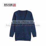 V Neck Long Sleeve 100% Cotton Sweaters For Girls thumbnail-1