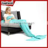 Factory Supplier Knitted Wool Handmade Mermaid Blanket thumbnail-2
