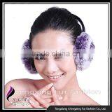CX-EM-03M Fancy Rex Rabbit Fur Ear Muffs For Winter thumbnail-2