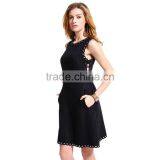 Maxnegio Jacquard Design Metal Stud Casual Dress thumbnail-2