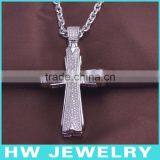 HWMCP1295 Micro Pave Setting Orthodox Cross Pendant thumbnail-1