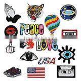 16 Pcs Iron On Embroidered Motif Applique Glitter Sequin Decoration Patches Sew on Patch Clothing thumbnail-2