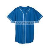 Youth Wicking Mesh Button Front Baseball Jersey Man Style Adult Double-Needle Hemmed Sport Tee Custom 100% Polyester Wicking thumbnail-3