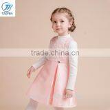 Girl's Pleated Satin Dress With Flower Printed High Quality Party Dress Designs For Girl Sleeveless Dress thumbnail-3
