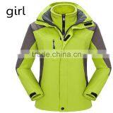 2017 Stock outdoor Wear long sleeve waterproof 3-in-1winter jackets for women