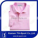 Polyester Dry Fit Cotton Golf Shirt Pink thumbnail-1