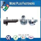 Taiwan M3 M12 M4.8-1.6 x 19mm Phillips Drive Pan Head Grade A2 Type C Point Stainless Steel Sheet Metal Screw With Hex Double thumbnail-6