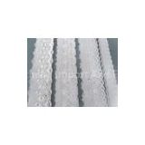 Embroidered 100% Cotton Lace Fabric Eco-Friendly For Wedding Gowns