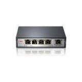 1.6 Gbps 4 Port PoE Switch 10M / 100M PoE Ethernet Switches For Security Protection