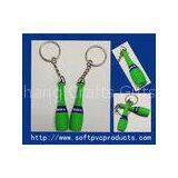 Eco-Friendly Plastic Personalized Key Chains / Silicone Keyring Bottle Shape With OEM Logo thumbnail-1