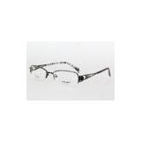 Semi-Rim Leopard Print Optical Spectacles Frames For Women In Fashion , Rectangular