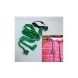 Hoodie Drawstring Earphone Manufacturer Washable Headphone Drawcord Inbuilt MP3 Earphone thumbnail-3