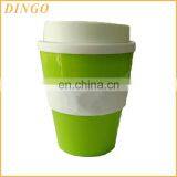 Best Selling Promotional Gift Plastic Coffee Mug With Lid and Coated With Silicone Jacket Customized Logo Printing thumbnail-1