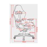 ZX-3285Z Simple High Back Armrest PU Leather Swivel Gaming Racing Chair thumbnail-3