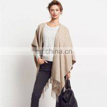 Woven Tassel 100% Merino Wool Cape New Model Shawl