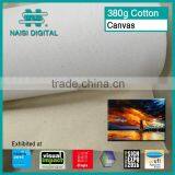 380gsm Wide Format Inkjet Pure Cotton Canvas Roll for Eco Solvent Ink thumbnail-1