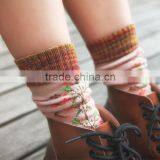 C58375S 2015 Korean Fashion Style Printed Ladies Boots Socks thumbnail-1