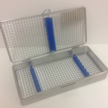 Sterilisation basket with silicone inserts Laparoscopy Trays