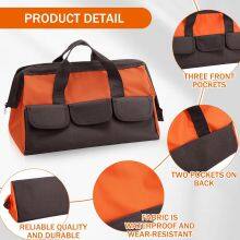 Mens Tool Tote With Waterproof Hard Bottom Heavy Duty Tool Bag thumbnail-3