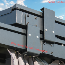 Extensionable Carport Canopy With PC Cover With Curtain and Net thumbnail-4