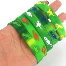 Chinese Factory in Stock Dinosaur Adventure Embossed Silicone Wristband Kids Dinosaur School Activity Present Silicone Bracelet thumbnail-4