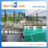 Pvc coated cheap wrought iron metal fence solar panels racking plants securty fence for sale