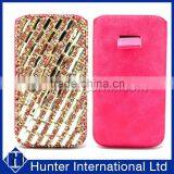 Full Diamond Leather Sleeve Bag For Samsung Note4