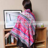 Antique Jacquard Wool Square Shawl thumbnail-6