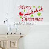 ALFOREVER Christmas Decal With Santa's Sleigh Vinyl Wall Decal thumbnail-3