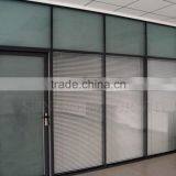 Latest Model Double Glass Partition Sound Proof Partition Wall With Blind Curtain Inside ( SZ-WSP358)