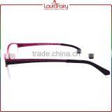 Laura Fairy Stylish Lady Pink Black Semirim Metal Optical Frame For Wholesale thumbnail-3